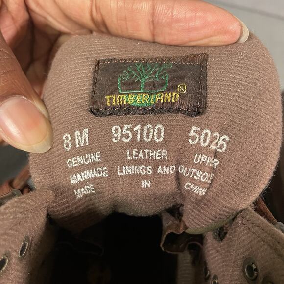 Timberland Euro Hiker 95100 Brown Leather Ankle Hiking Boots Women's Size 8M - Picture 6 of 8